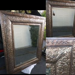 Antique Handmade brass wall mirror