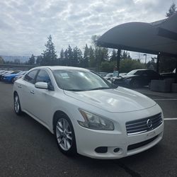 2009 Nissan Maxima 3.5 S White