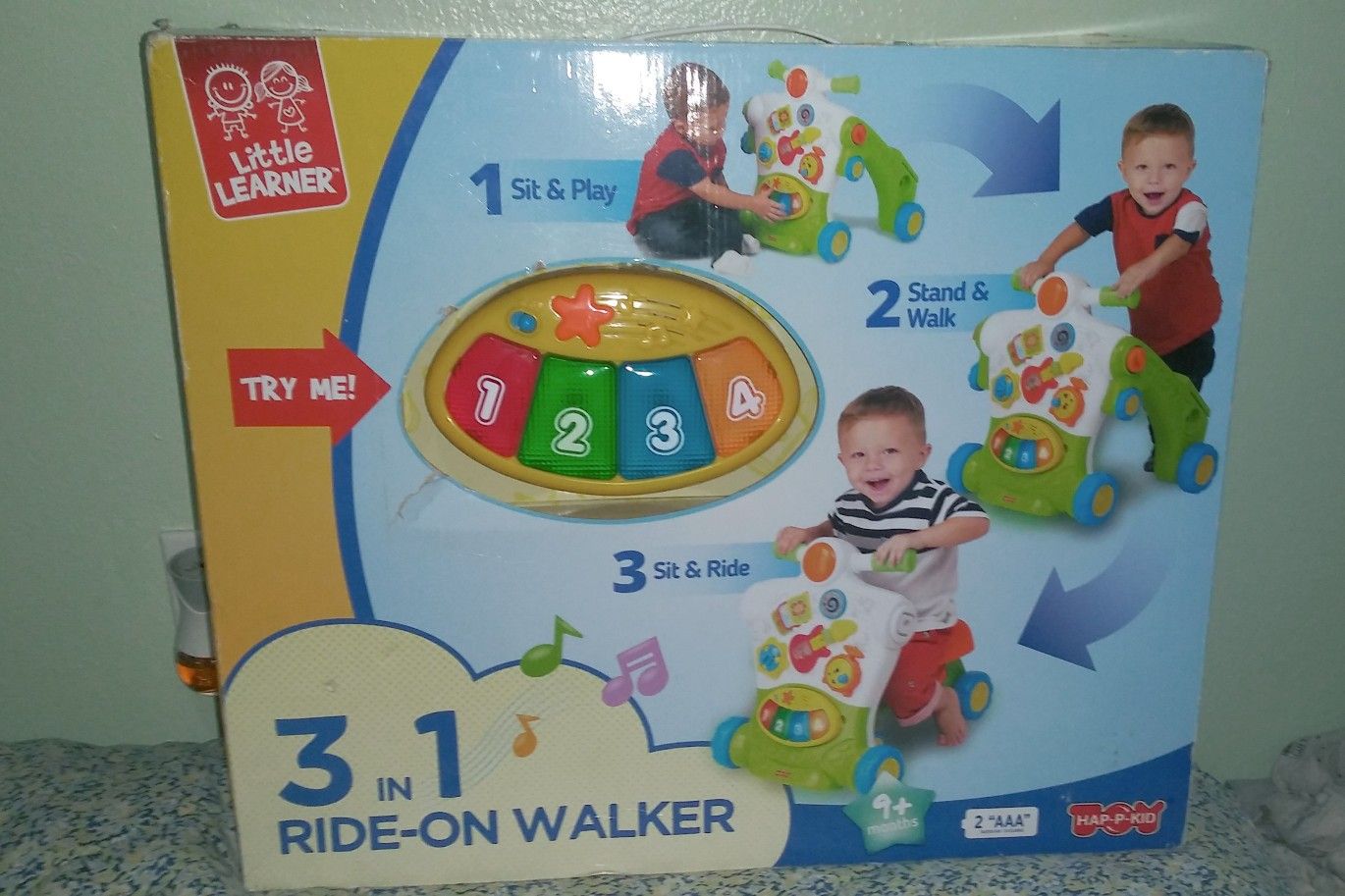 HAP-P-KID Little Learner 3 in 1 Ride on Walker