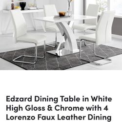 Contemporary White Dining Table. Brand New