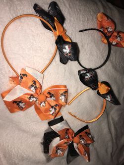 Girls unicorn halloween bows and headband