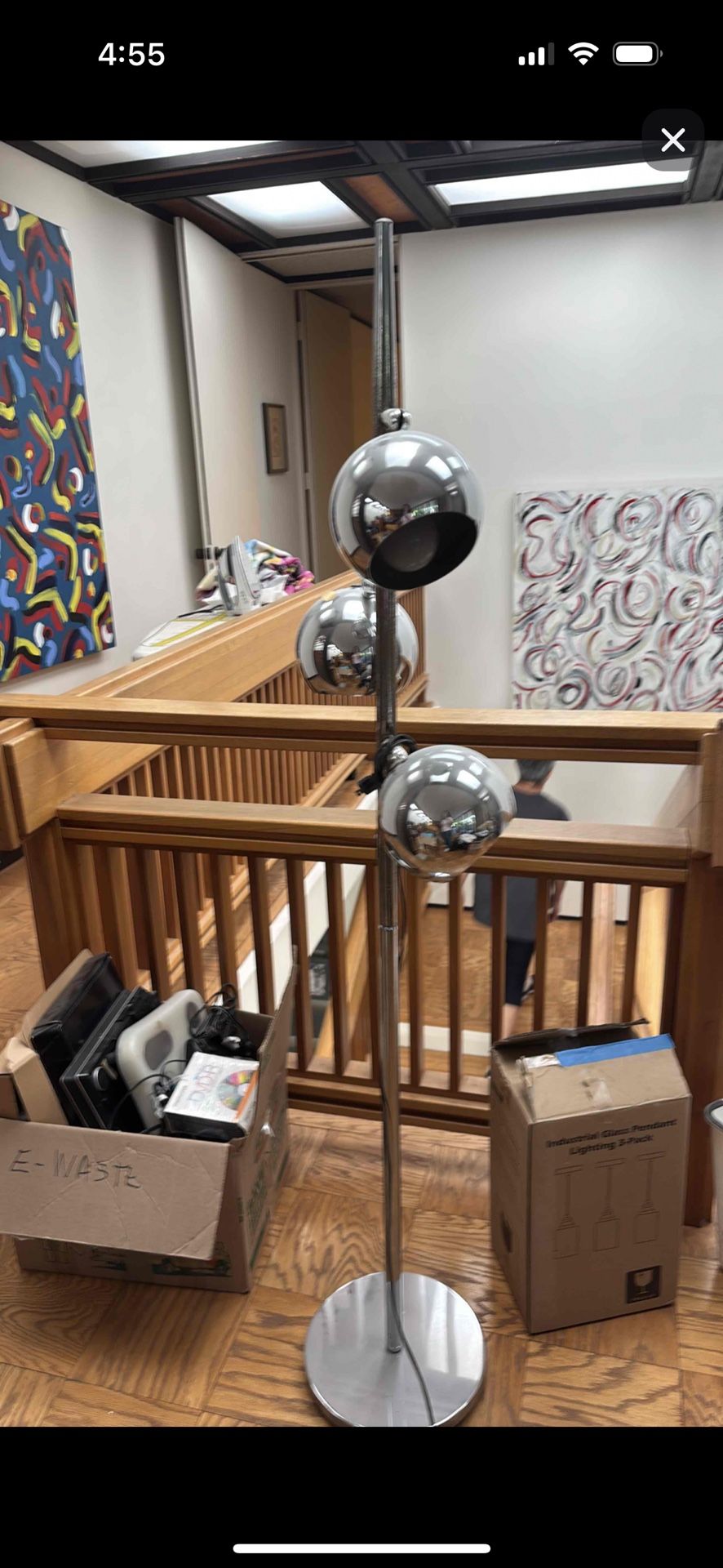 McM 3 Ball  Chrome Floor Lamp