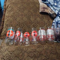 Lot Of 7 VINTAGE COCA COLA GLASSES MAKE OFFER
