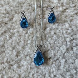 Waterdrop Crystal Necklace & Earrings