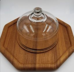  Cheese and Cracker Plate, Genuine Teak Wood