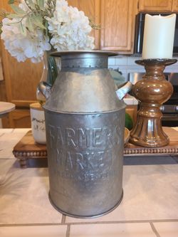 Farmhouse Metal Milk Can