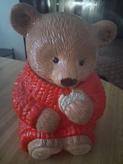 Ceramic Teddy Bear Cookie Jar