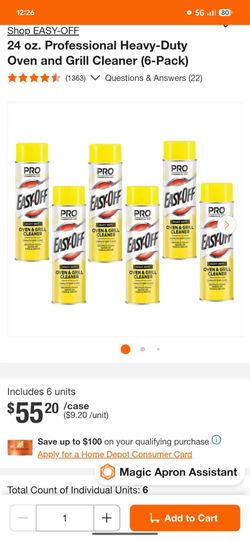 Easy- Off - NEW 24 oz. Professional Heavy-Duty Oven and Grill Cleaner (6-Pack)