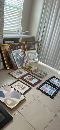 Lots of pictures frames