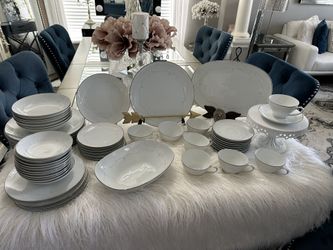 60 Piece Japanese 1960 White Brook Noritake