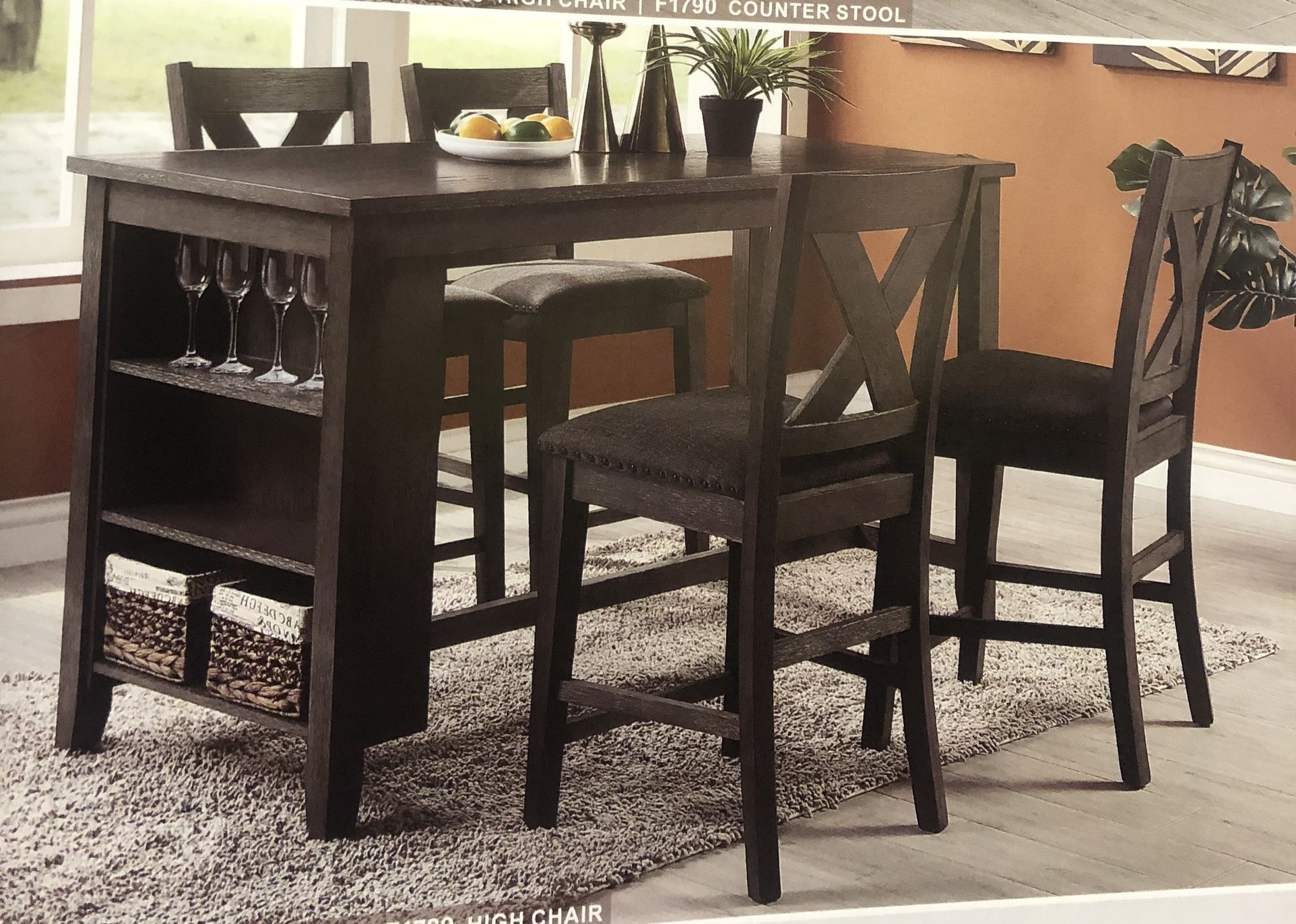 Meza Alta Con 4 Sillas