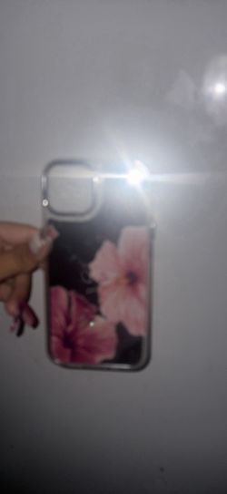 Mirror floral phone case for iPhone 13-15