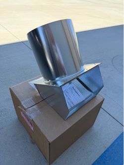 RDP Hooded Wall Vent With Spring Loaded Damper And Screen 8”