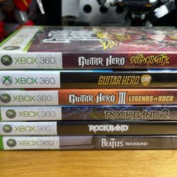 Xbox 360 - Guitar Hero And Rockband Games