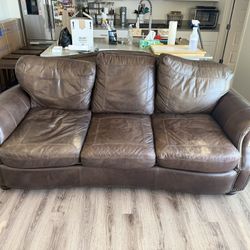 Brown Leather Couch