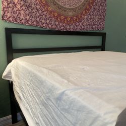 Bed Frame, Mattress, and Topper