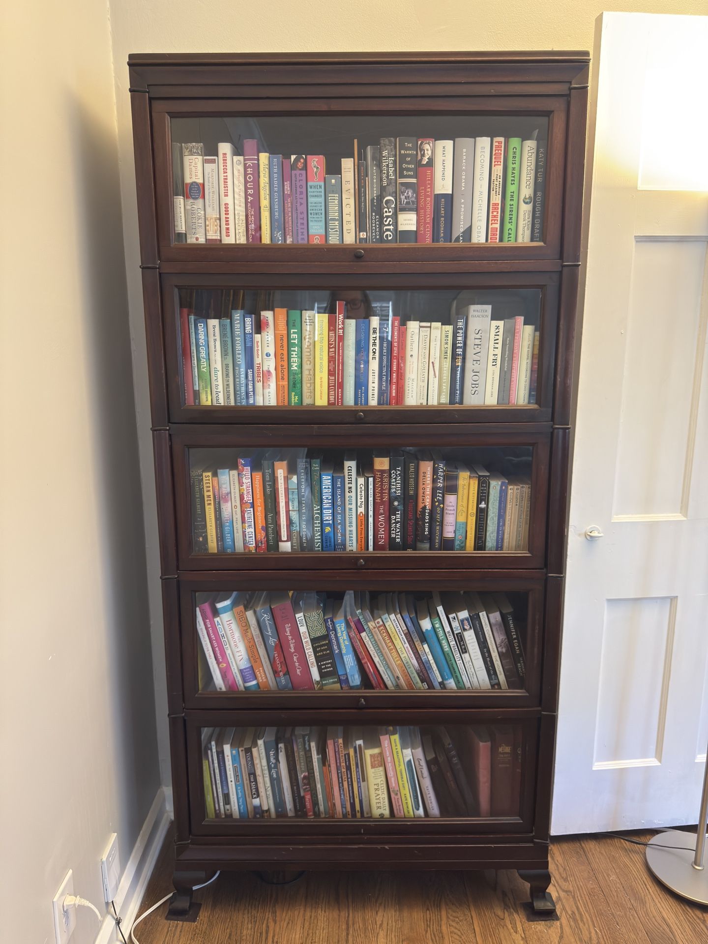 Hale Barrister Bookcase – 5 Stack Stacking Glass Door Vintage Wood Bookcase (Made in USA)