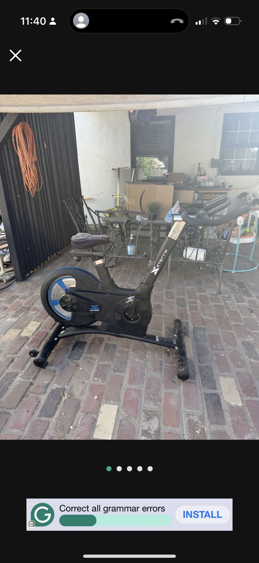Workout Bike ,Table ,Queen Bed Frame , Trees