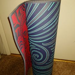 Gaiam Reversible Yoga Mat: Blue And Orange