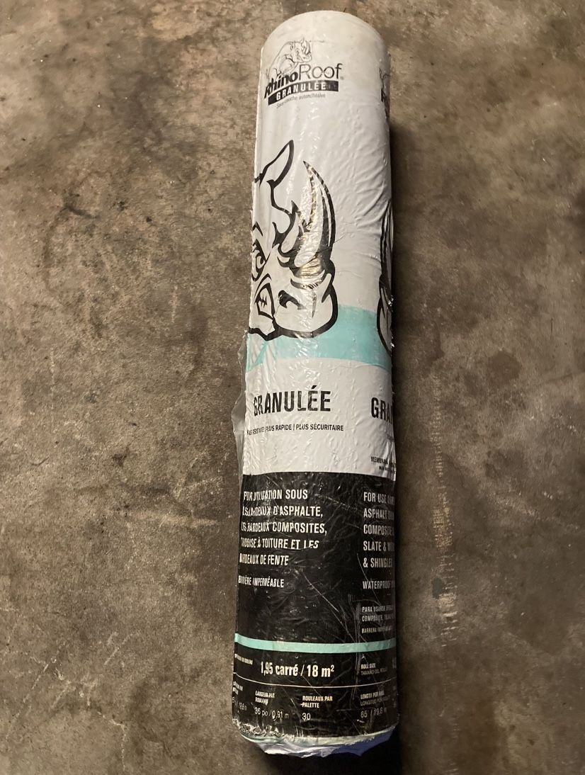 Rhinoroof granulated self adhered underlayment