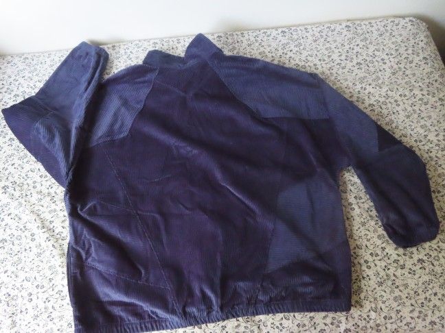 NIKE HERITAGE CORDUROY TRACK JACKET shorts MIDNIGHT NAVY BLUE SZ 2XL