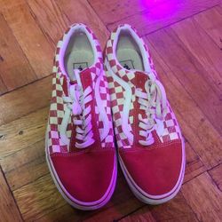 Checkerboard Red Vans