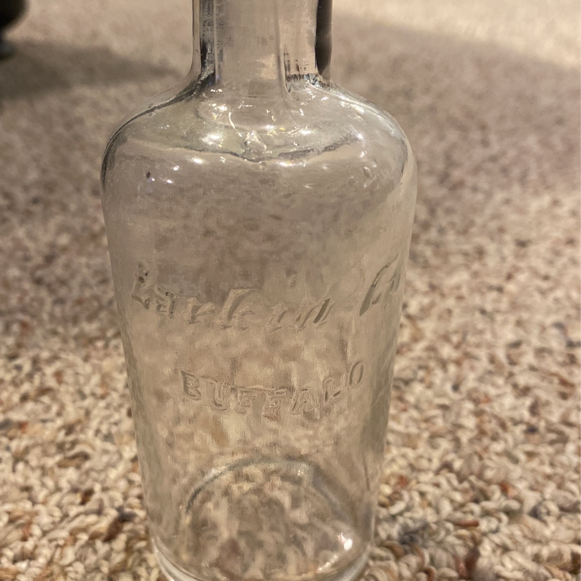Antique Embossed Glass Bottle- Larkin Co. Buffalo