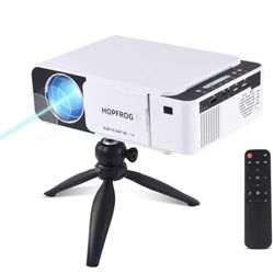 1080P Outdoor Projector, Portable iPhone Projector with WiFi and Tripod Mount, Proyector Portatil Projecter for Home Video Projection, Compatible with