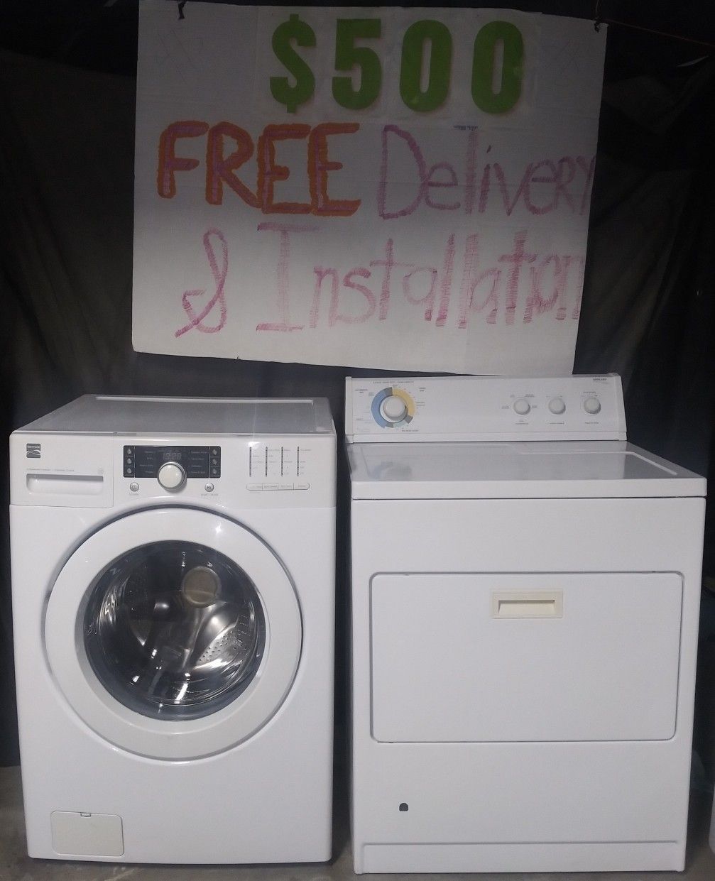 Kenmore Elite Washer and Whirlpool Gas Dryer