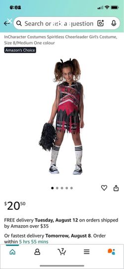 InCharacter Spiritless Zombie Cheerleader Girl's Costume