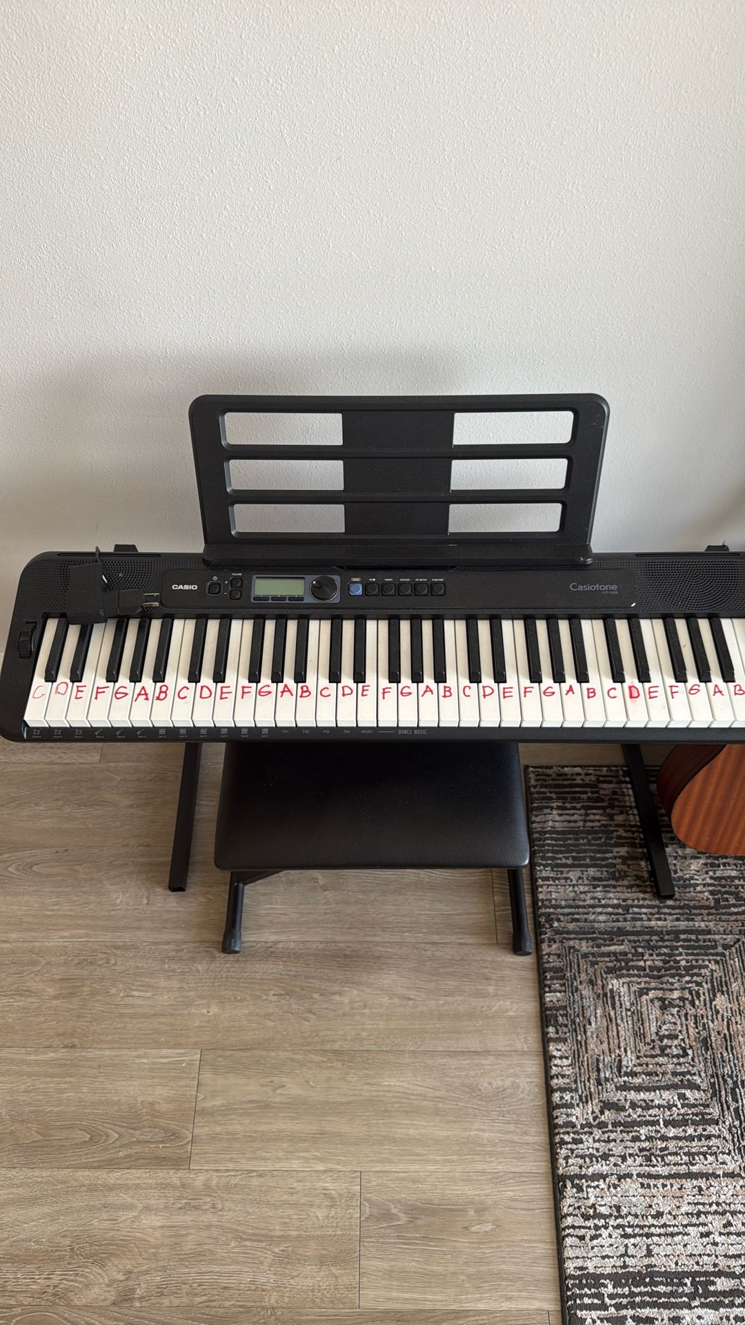 Casio Keyboard With Stand And Chair