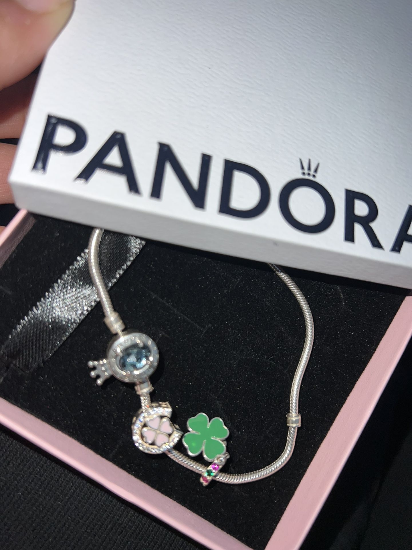 Pandora Bracelet With 3 Charms Added