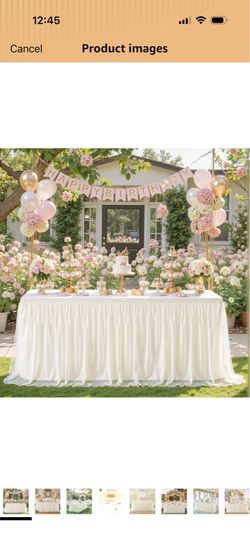 Ivory Tablecloths for 8 Foot Rectangle Tables Fitted Ivory Table Cloth Rectangle Tulle Tablecloth 8ft Stretch Spandex Cream Table Cover for Wedding Ba