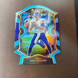 2020 PANINI SELECT Kirk Cousins BLUE CHECKERBOARD PRIZM DIE CUT CONCOURSE LEVEL