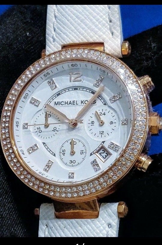 Michael Kors Parker Rose Diamond Accented Chrono Women's Watch MK2281