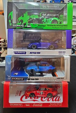 Lot of 4 Tarmac Porsches