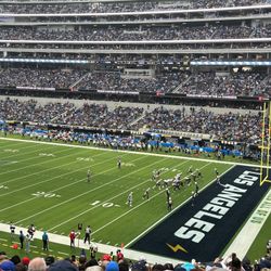 LA Chargers 4 season tickets Broncos 9/21 Commanders 10/5 Steelers 11/9 Raiders 11/30