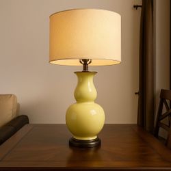 Elegant 30-Inch Tall Modern Ceramic Bedside Lamp – Perfect for Bedroom, Living Room, or Office
