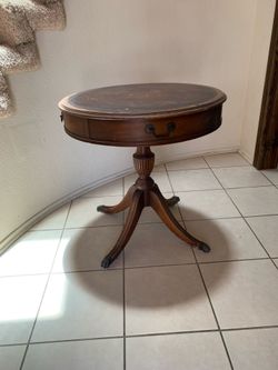 Antique entry table solid wood