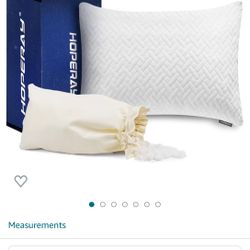 Hoperay Bed Neck Pillows for Sleeping - Bedding Shredded Memory Foam Firm Pillow - Support Side Sleeper Pillow - Adjustable Loft Washable Removable wi