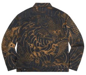 Supreme waves jacket size L black/gold