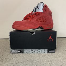 VNDS JORDAN 5 RED SUEDE SIZE 11