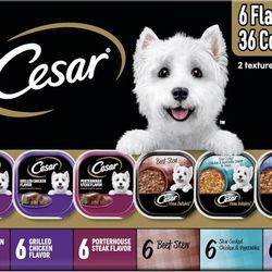 Cesar Home Delights & Classic Loaf in Sauce Adult Wet Dog Food, Variety Pack, 3.5 oz Tray, 36 Count