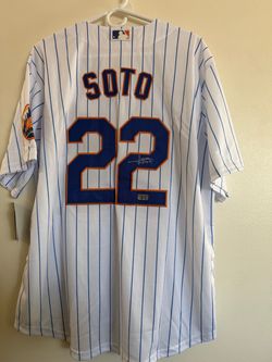 JUAN SOTO SIGNED NEW YORK METS AUTOGRAPHED NIKE BASEBALL JERSEY W/COA - XL 35-02