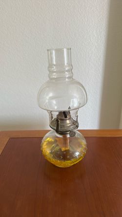 Vintage oil lamp 12” tall