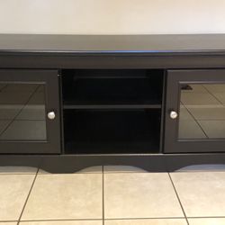 Black Wooden TV Stand 