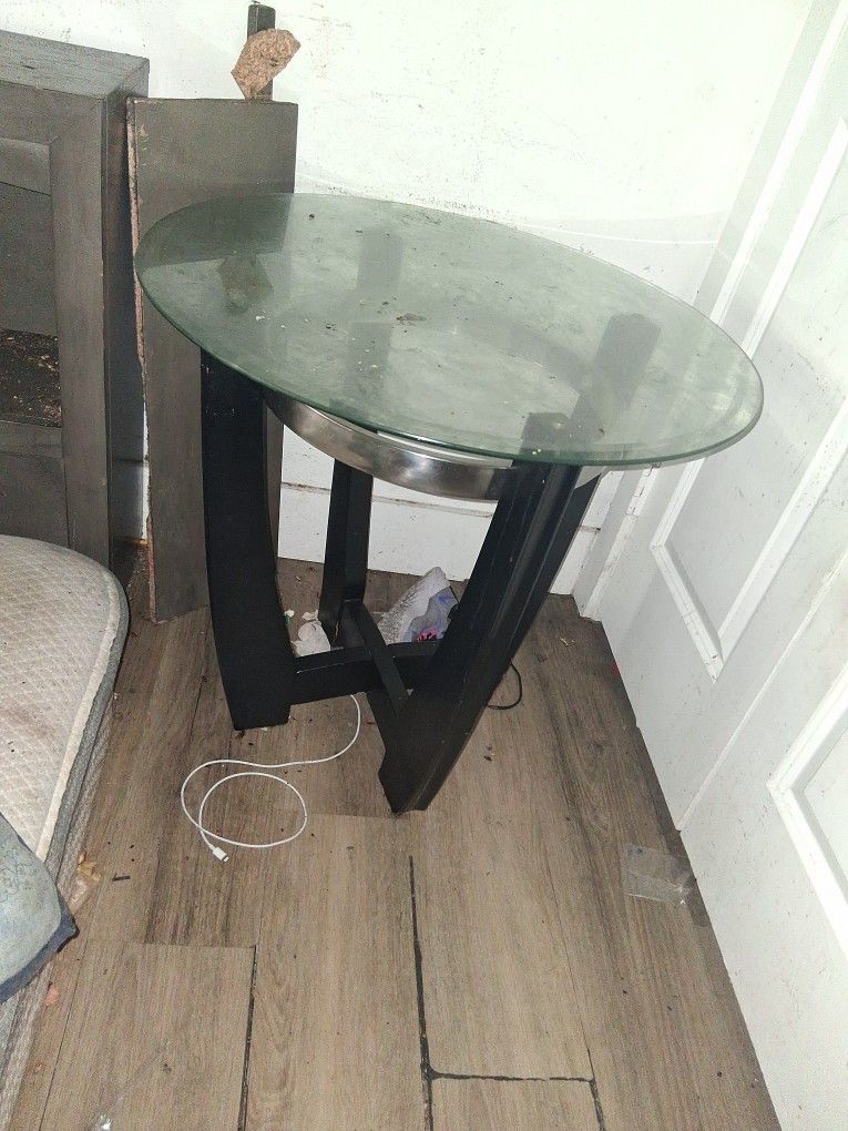 Glass End Table 2x