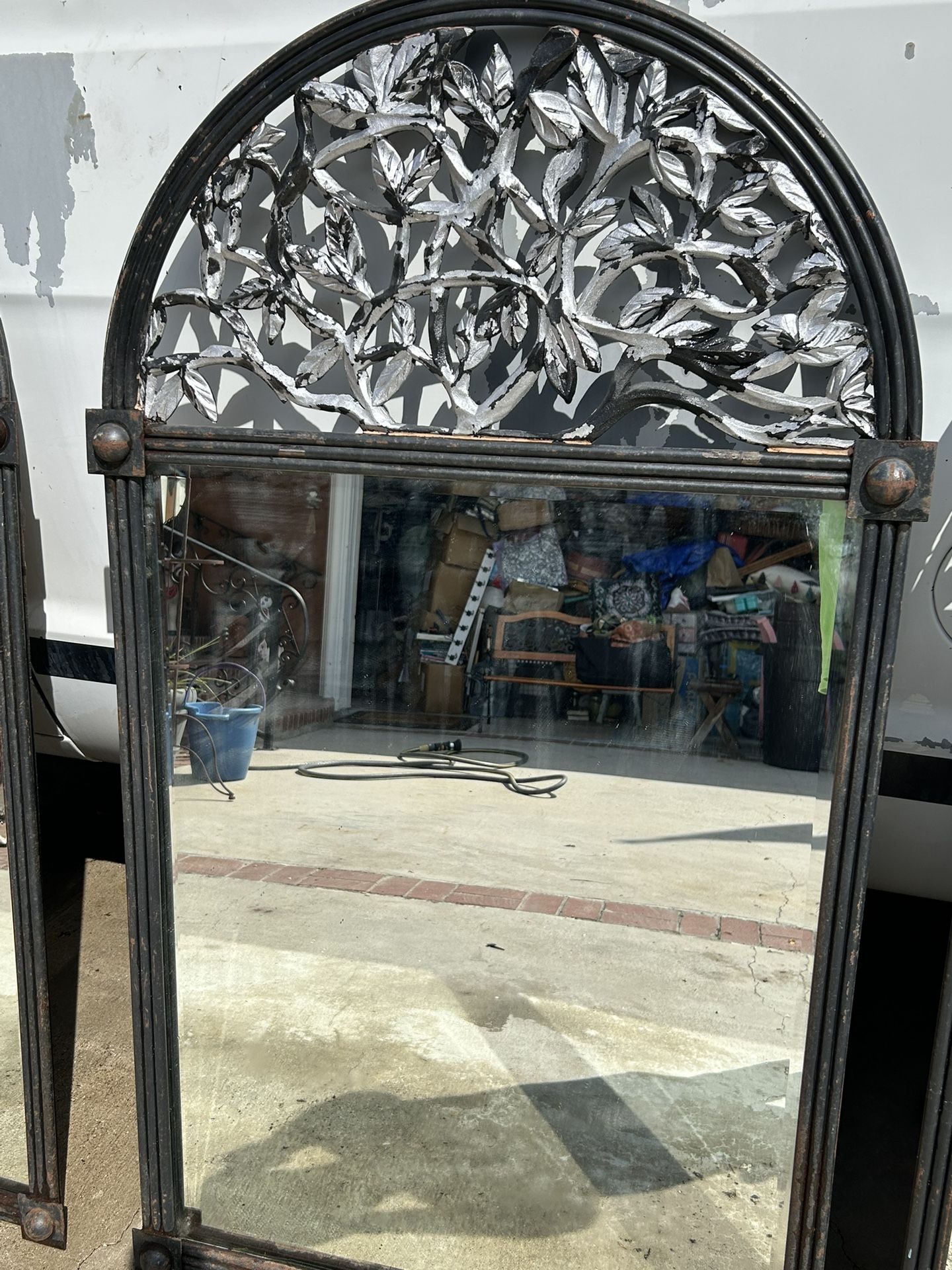 Antique wrought iron mirror-indoor Or Outdoor 