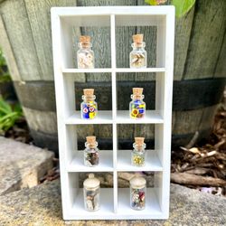 🫙 Darling miniature glass jars filled with various micro mini treasures