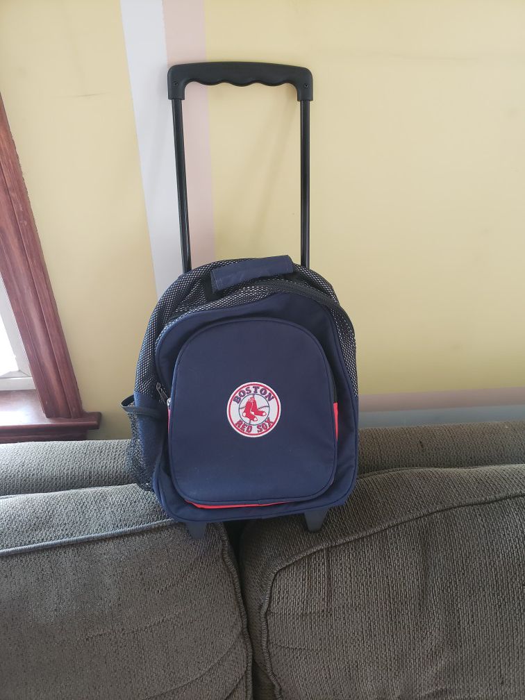 Red Sox school childs backpack w wheels/handle
